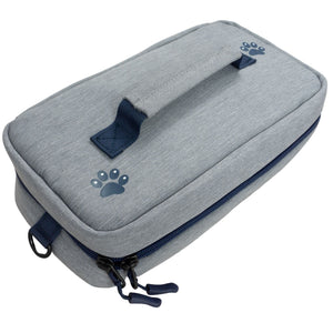 Tasche für 22 Tonies "T-Case" - Transporttasche für Tonies Hörfiguren, Grau-Blau