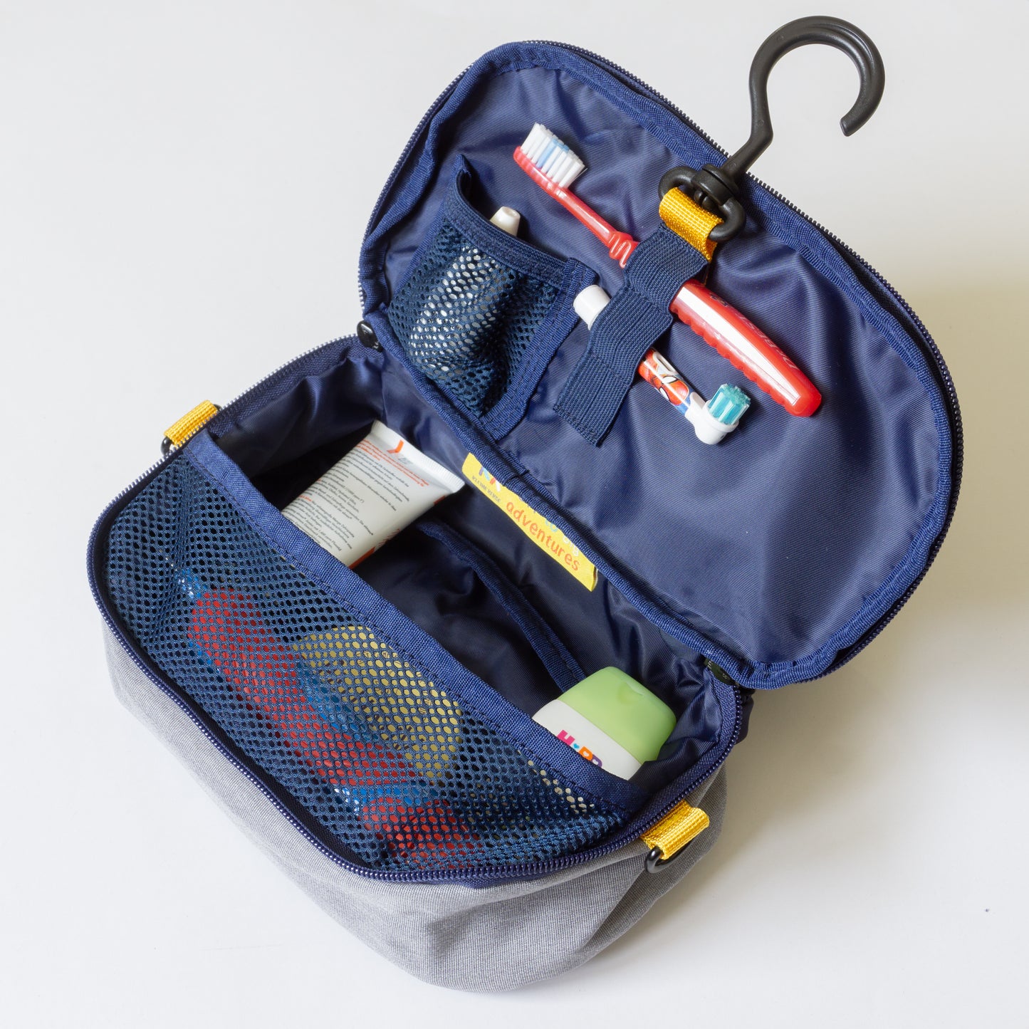 Kulturbeutel für Kinder zum Aufhängen, Rakete, Dino