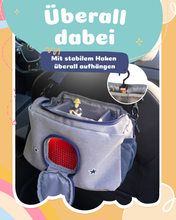 Laden Sie das Bild in den Galerie-Viewer, Tasche für Toniebox - &quot;BoxBag&quot; für Musikbox, 20 Figuren und Kopfhörer, Grau-Blau Dino

