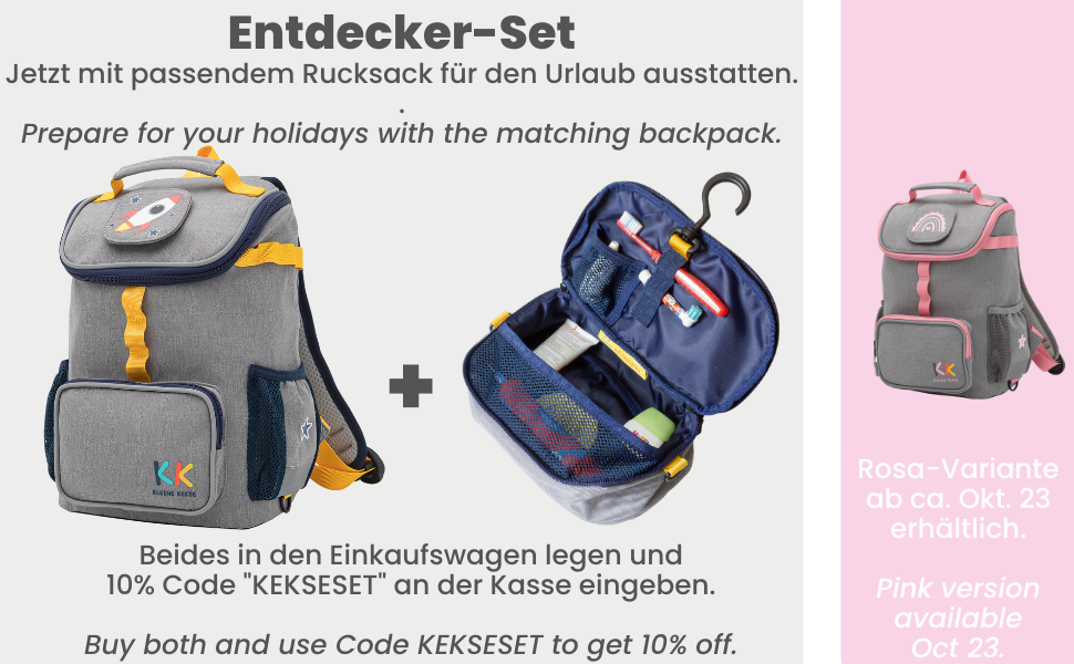 Kulturbeutel für Kinder zum Aufhängen, Rakete, Dino