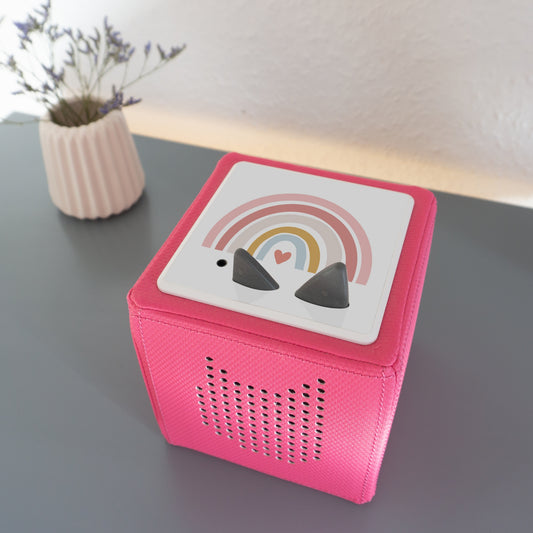 Schutzfolie für Toniebox 1 – Regenbogen, Rakete, Weltkarte und andere Aufkleber