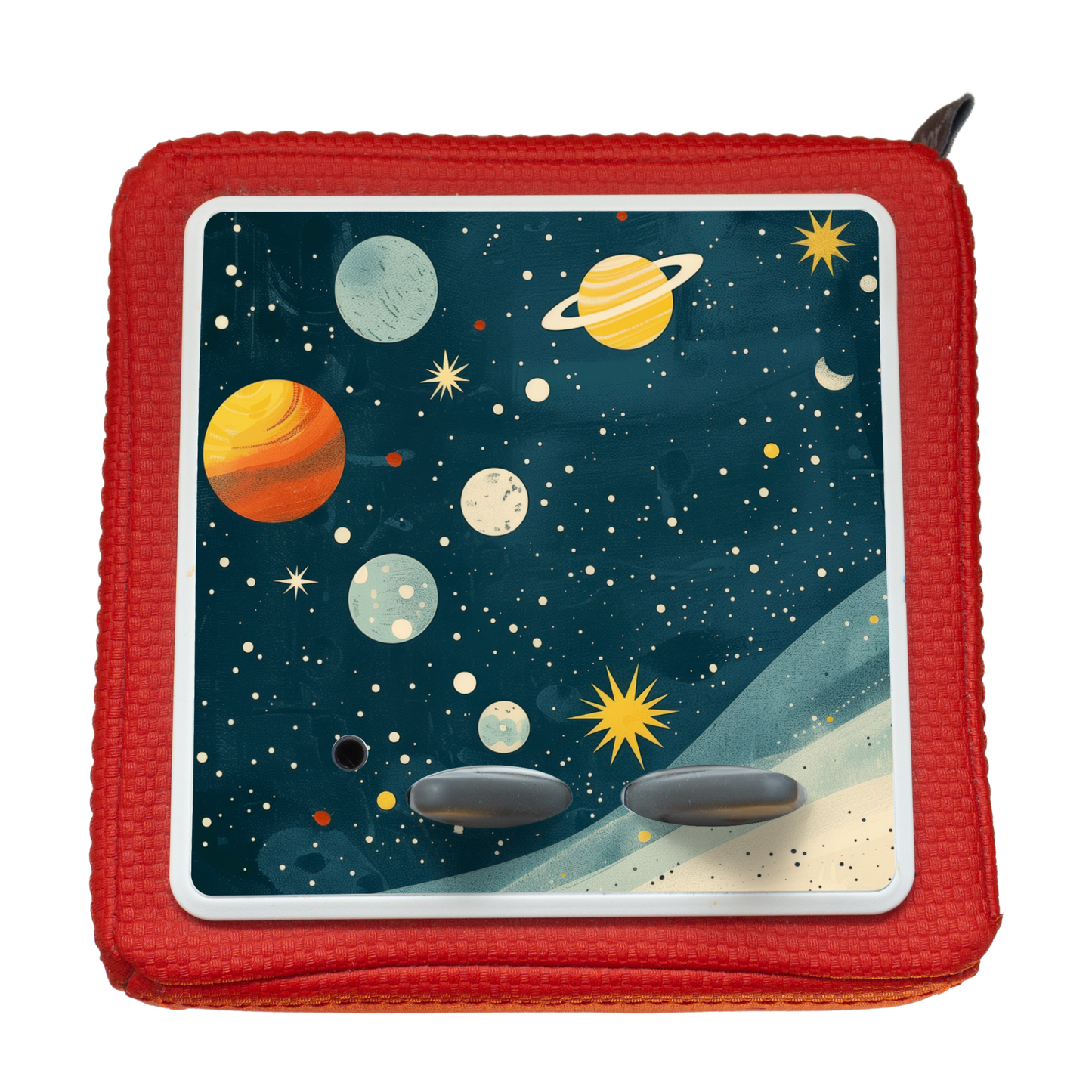 Schutzfolie für Toniebox 1 – Regenbogen, Rakete, Weltkarte und andere Aufkleber