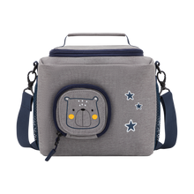 Load image into Gallery viewer, Tasche für Toniebox - &quot;BoxBag Mini&quot; für Musikbox, 10 Figuren, Grau Blau Bär
