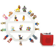 Load image into Gallery viewer, Regal für Tonies Achteck für Magnetische Figuren, aus Forex, 36 x 36 cm, weiß
