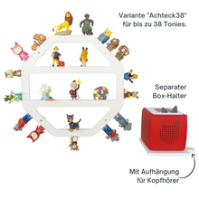 Laden Sie das Bild in den Galerie-Viewer, Regal für Tonies Achteck für Magnetische Figuren, aus Forex, 36 x 36 cm, weiß
