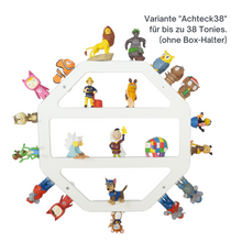 Load image into Gallery viewer, Regal für Tonies Achteck für Magnetische Figuren, aus Forex, 36 x 36 cm, weiß
