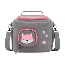 Laden Sie das Bild in den Galerie-Viewer, Tasche für Toniebox - &quot;BoxBag Mini&quot; für Musikbox, 10 Figuren, Grau Rosa Fuchs
