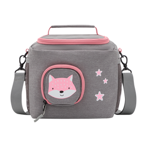 Tasche für Toniebox - "BoxBag Mini" für Musikbox, 10 Figuren, Grau Rosa Fuchs