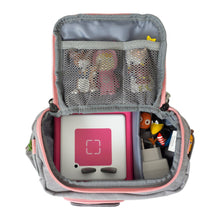 Laden Sie das Bild in den Galerie-Viewer, Tasche für Toniebox - &quot;BoxBag Mini&quot; für Musikbox, 10 Figuren, Grau Rosa Regenbogen

