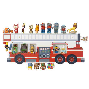 Regal für Tonies Feuerwehr für Magnetische Figuren, aus Forex, 60 x 23 cm