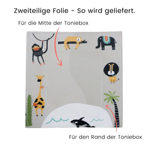 Protective film for Toniebox | Sticker film, self-adhesive, two-part, PVC-free