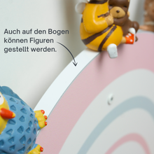 Laden Sie das Bild in den Galerie-Viewer, Regal für Tonies Regenbogen für Magnetische Figuren und Musikbox, aus Forex, 33 x 23 cm, weiß
