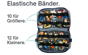 Tasche für 22 Tonies "T-Case" - Transporttasche für Tonies Hörfiguren, Grau-Rosa