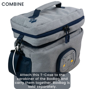 Tasche für 22 Tonies "T-Case" - Transporttasche für Tonies Hörfiguren, Grau-Blau